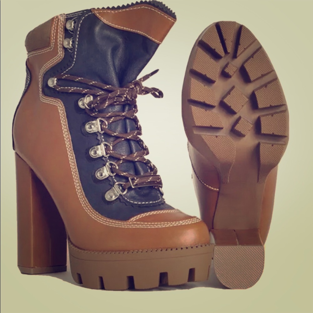 Paper Bag Platform Booties